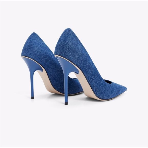 BNIB GOOD AMERICAN CLASSIC DENIM HEEL SIZE 9.5 - Picture 2 of 11